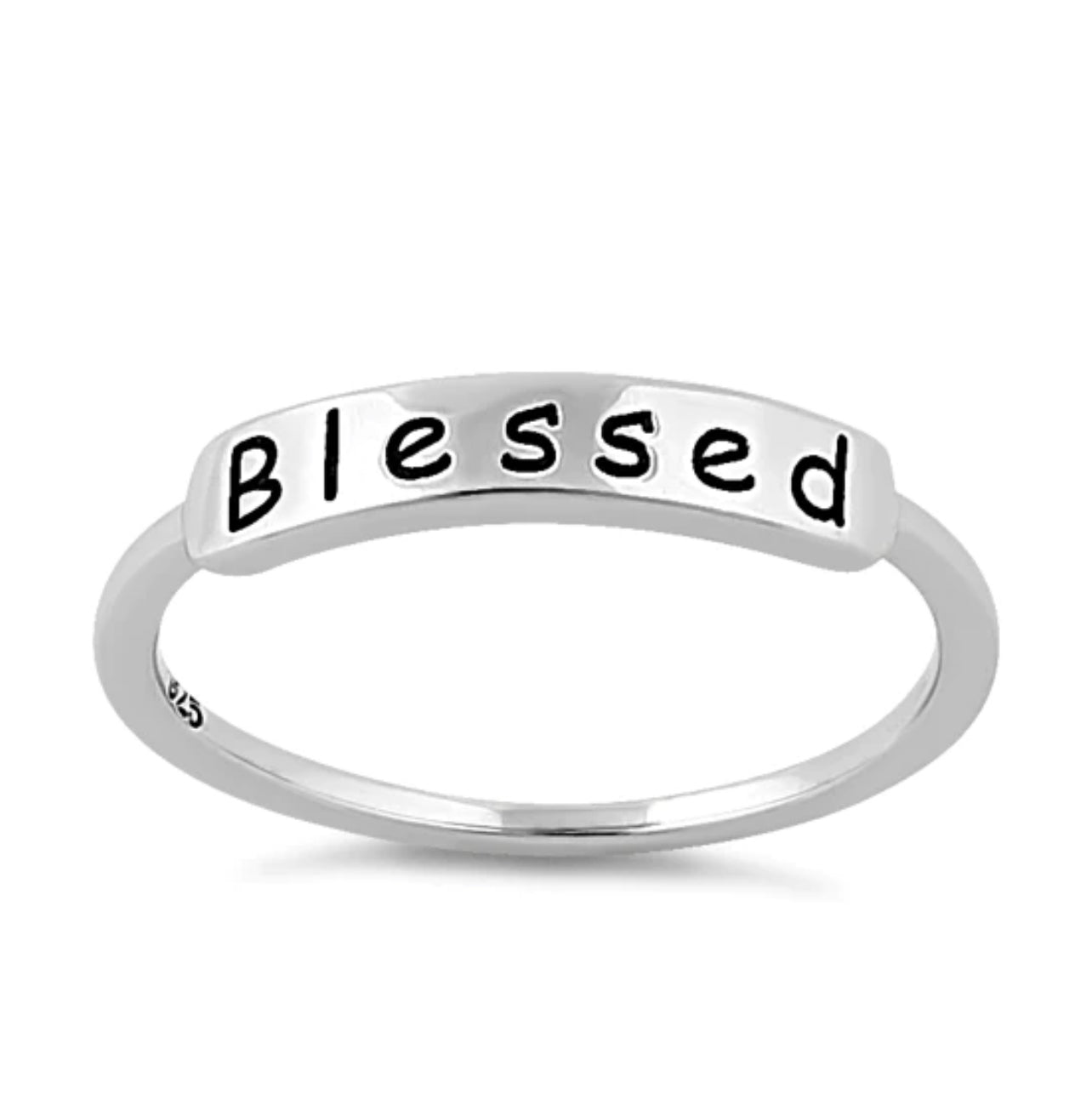 Blessed sterling deals silver ring