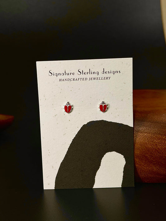 Lady Bug Stud Earrings