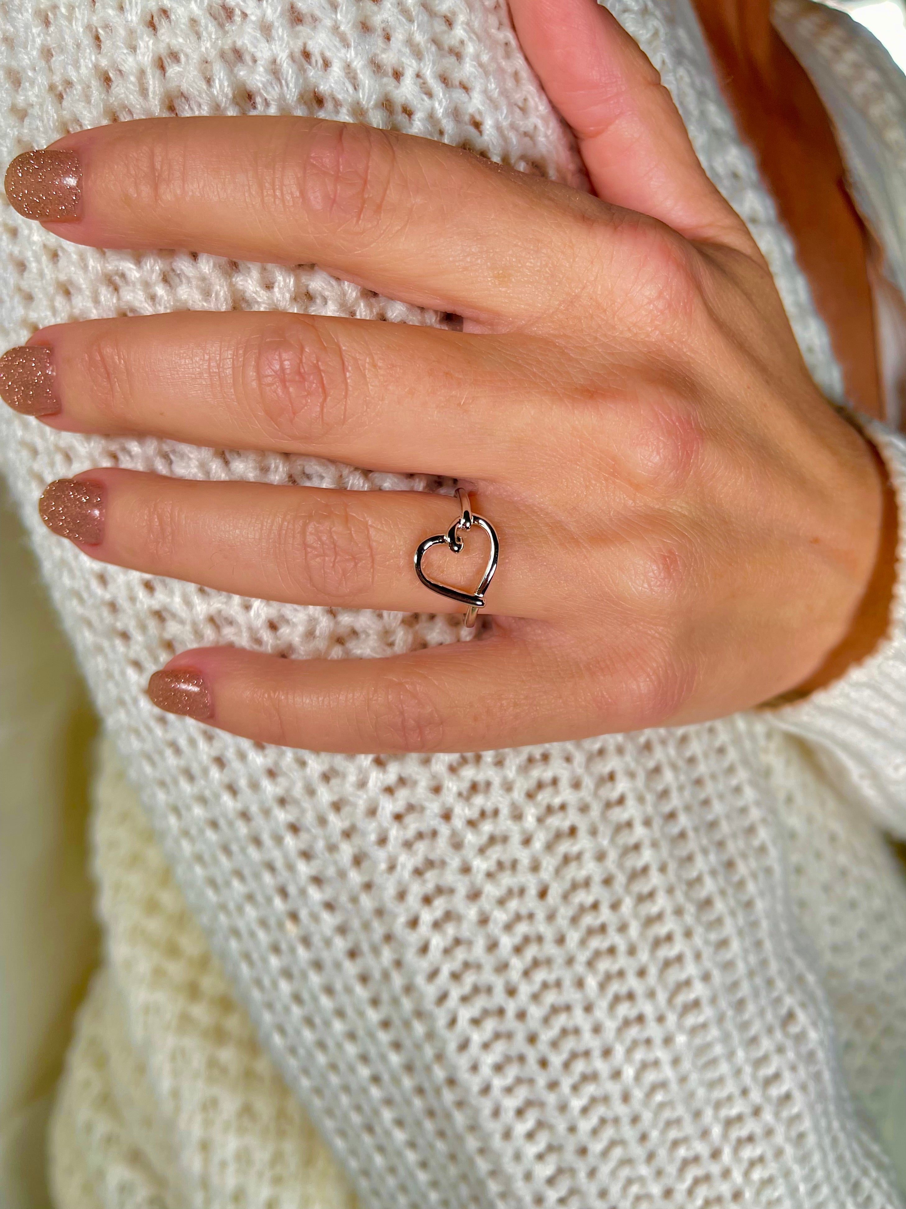 925 silver hot sale heart ring