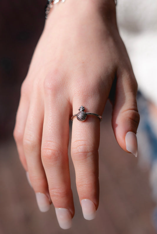 Sterling Silver Pineapple Ring